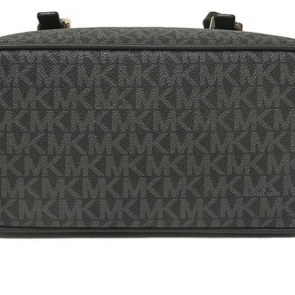 Michael Kors Black Logo Tote Bag with MK Charm - Picture 5 of 11